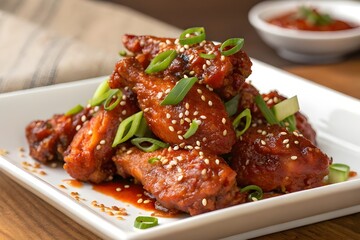 Hot spicy korean chicken wings