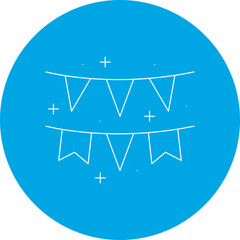 Decoration Flags icon single vector illustration