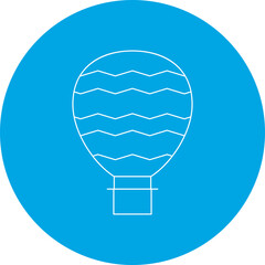 Hot Air Balloon icon single vector illustration