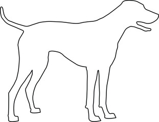 A drawing of a dog with a white background
