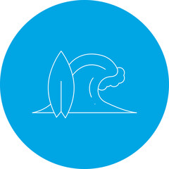 Surfing icon single vector illustration
