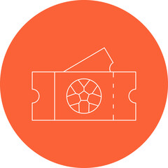 Game Tickets icon single vector illustration