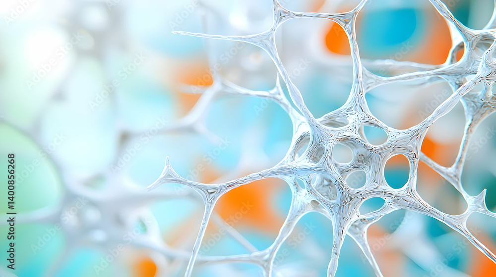 Poster abstract neural network structure in vibrant colors