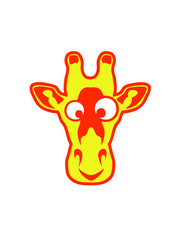girafe animaux rigolo face cartoon dessin