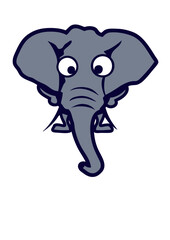 elephant animaux rigolo face cartoon