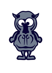 hippopotame animaux rigolo face cartoon