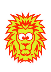 lion animaux rigolo face cartoon