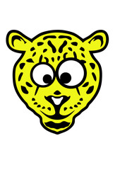 leopards animaux rigolo face cartoon