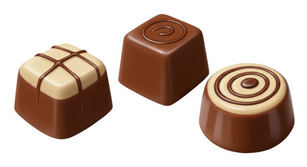 Isolated Chocolate Candies