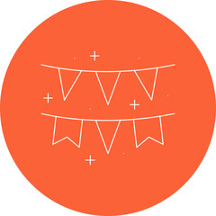 Decoration Flags icon single vector illustration
