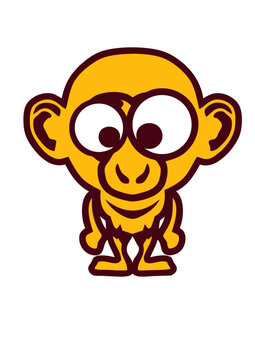 singe animaux rigolo face cartoon
