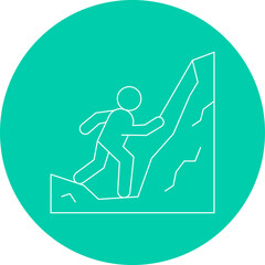 Mountain Climbing icon single vector illustration