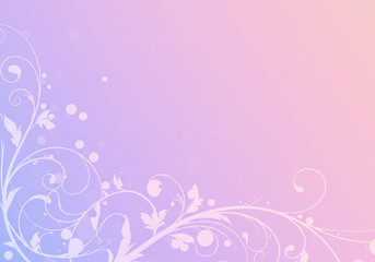 Obraz premium Pastel Pink and Purple Floral Background Design with Delicate Swirls