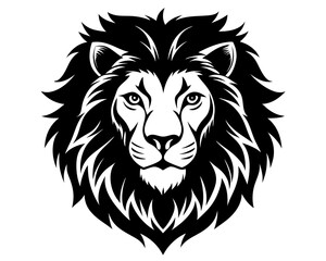 Lion Head Silhouette Vector Design, Lion SVG, Lion Head Icon