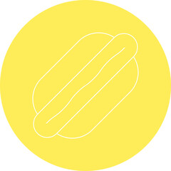 HotDog icon single vector illustration