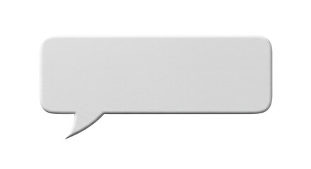Isolated White Speech Bubble for Text