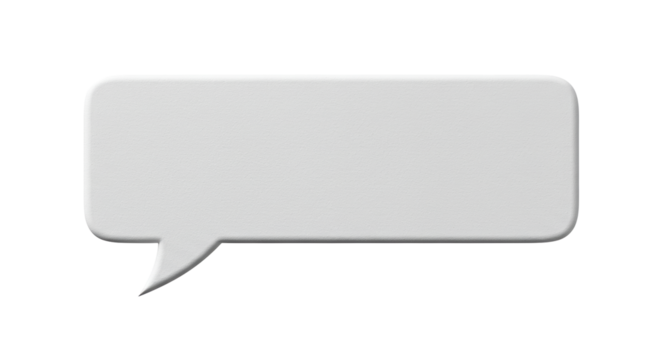 Isolated White Speech Bubble for Text