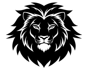 Lion Head Silhouette Vector Design, Lion SVG, Lion Head Icon