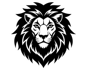 Lion Head Silhouette Vector Design, Lion SVG, Lion Head Icon