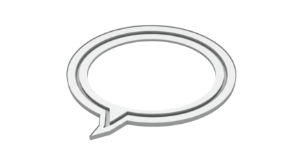 Isolated Speech Bubble with Stroke