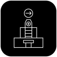 hospital icon design arrow right