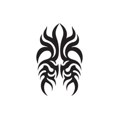 silhouette of a black and white tattoo design