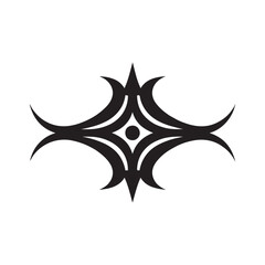 silhouette of a black and white tattoo design