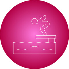 Jumping in Water icon single vector illustration