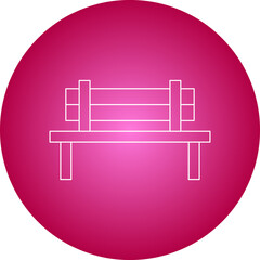 Wooden Bench icon single vector illustration