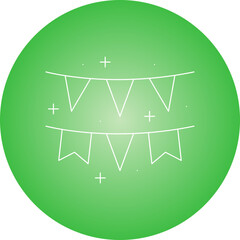 Decoration Flags icon single vector illustration