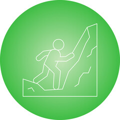 Mountain Climbing icon single vector illustration