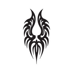 silhouette of a black and white tattoo design