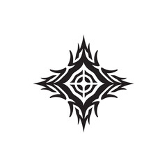 silhouette of a black and white tattoo design