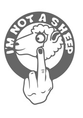 i m not sheep fuck mouton insulte