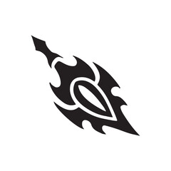 silhouette of a black and white tattoo design