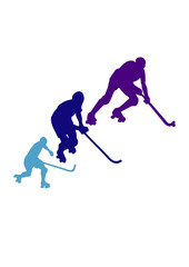 Obraz premium rink hockey silhouette dessin