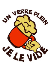 verre plein vide alcool biere apero humour