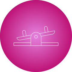 Seesaw single icon vector illustration