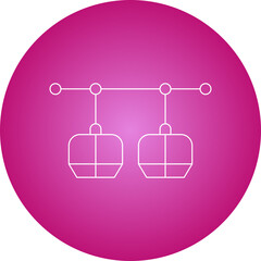 Cable Car Ride icon single vector illustration