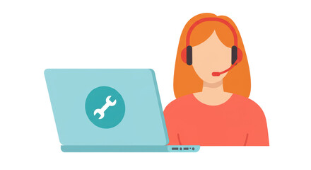 Isolated Customer Service Representative