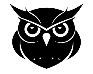 Owl Head Silhouette Vector Design, Owl SVG, Owl Head Icon