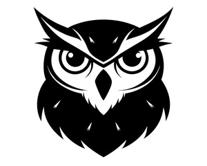 Owl Head Silhouette Vector Design, Owl SVG, Owl Head Icon