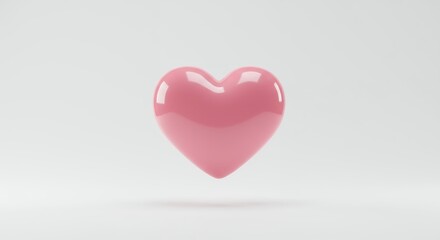 Stylish pink heart symbol ideal for love and affection themes