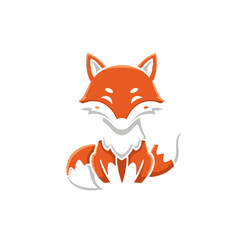 Obraz premium Cute Cartoon Fox Illustration