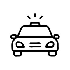 Police Car Icon for Law Enforcement and Security Themes