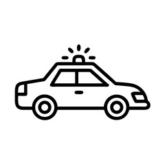 Fototapeta premium Police Car Icon for Law Enforcement and Security Themes