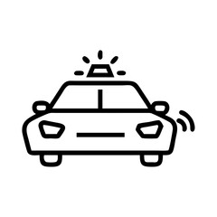 Police Car Icon for Law Enforcement and Security Themes