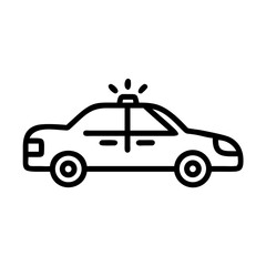 Obraz premium Police Car Icon for Law Enforcement and Security Themes