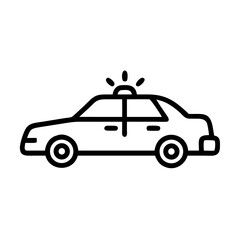 Obraz premium Police Car Icon for Law Enforcement and Security Themes