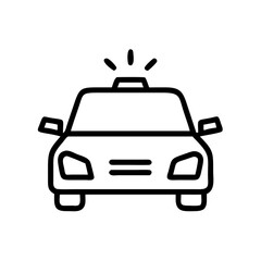 Police Car Icon for Law Enforcement and Security Themes